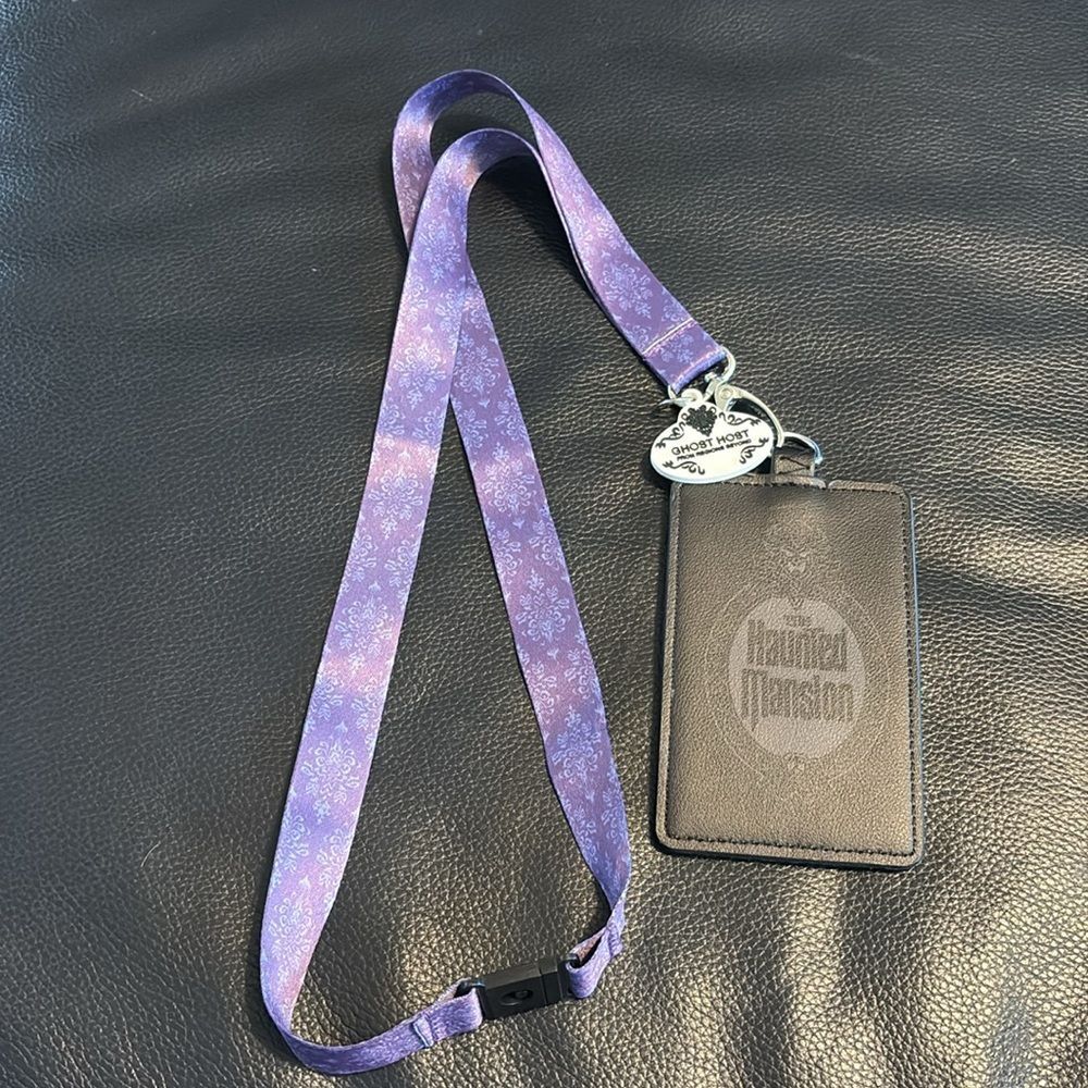 Haunted Mansion Loungefly Lanyard and Card Holder Disney Parks